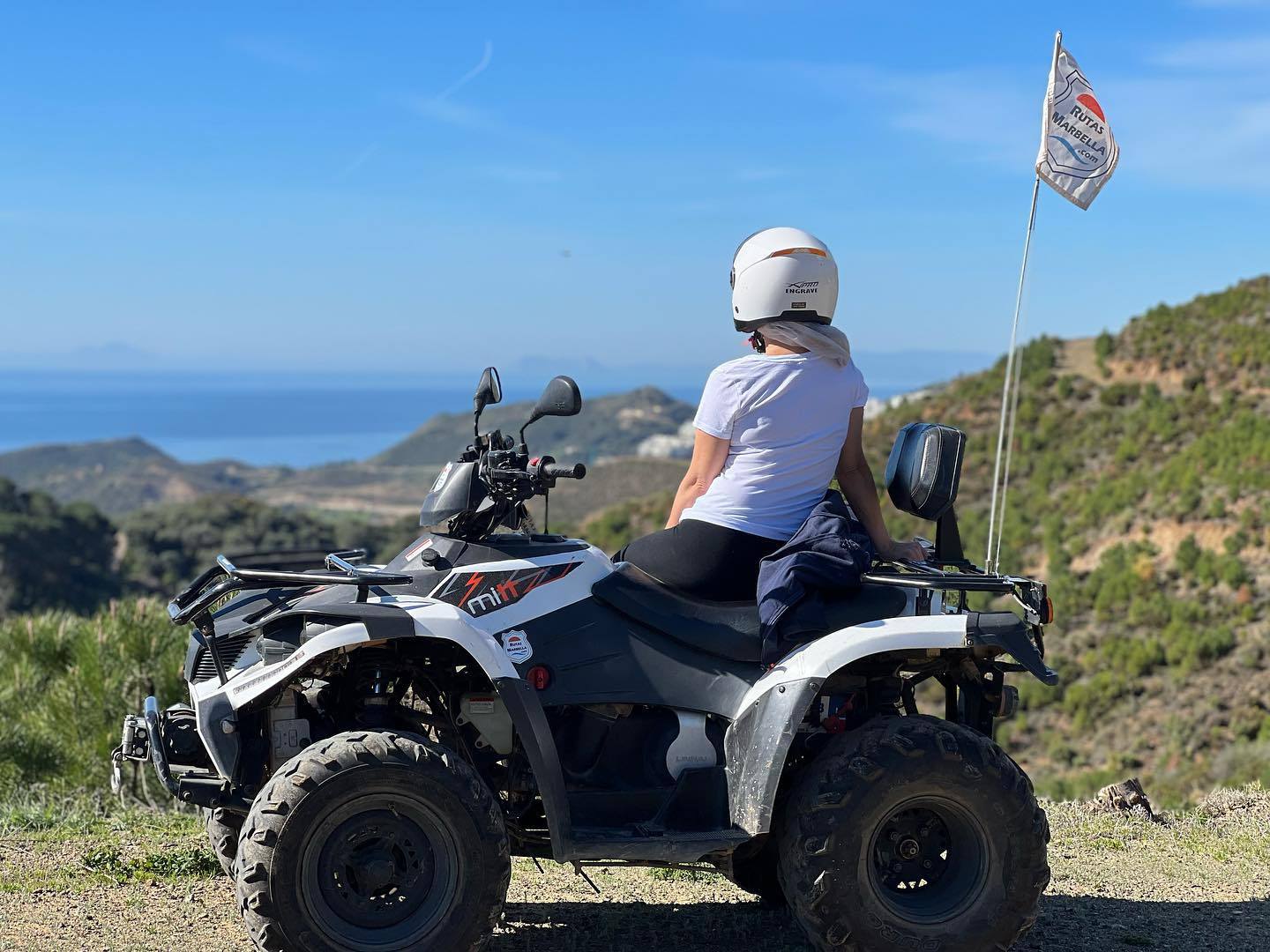 Group of riders enjoying a quad tour in Marbella